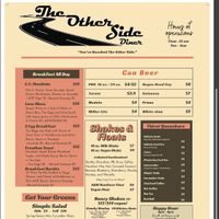 Menu 2 at The Other Side HI Diner in Honolulu