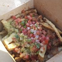 Loaded fries with mushroom beef! at Flavors in Phoenix