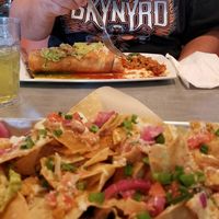 Nachos and Chimichanga at GuacStar Kitchen and Cantina in Tempe