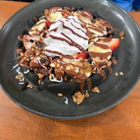 Charcoal waffle at Parakeet Cafe in Coronado