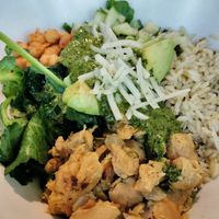 Spicy cilantro verde bowl at Tocaya Modern Mexican in West Los Angeles