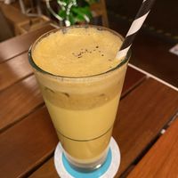 Golden milk latte  at Privé - Robertson Quay in Central Singapore