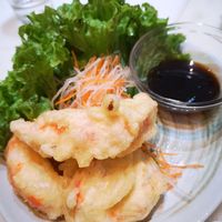 Ebi Tempura at Lucky Cat Cafe in Northeast Singapore
