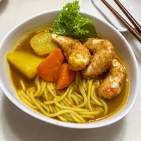 Japanese curry Katsu udon at Lucky Cat Cafe in Northeast Singapore