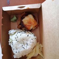 Avocado onigiri and butter creamy mushroom at Lucky Cat Cafe in Northeast Singapore