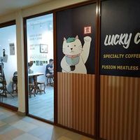 Entrance at Lucky Cat Cafe in Northeast Singapore