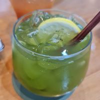 Lemon Matcha Tonic ~ 11/8/22 at Lucky Cat Cafe in Northeast Singapore