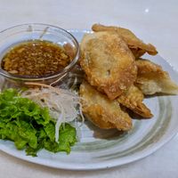 Deep-Fried House-Made Dumplings at Lucky Cat Cafe in Northeast Singapore