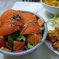 Salad - served way too cold at Lucky Cat Cafe in Northeast Singapore