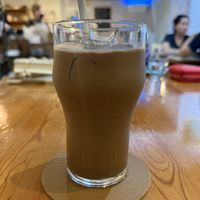 Christmas chocolate cold drink  at Lucky Cat Cafe in Northeast Singapore