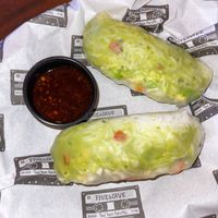 Vegan salad rolls at Five & Dive in Edmonton