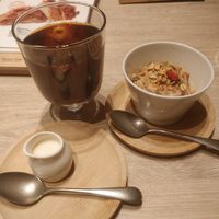 Coffee with soy milk + almond ice cream #Veganuary at RUCY+R 横浜ジョイナス店 in Yokohama