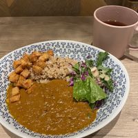 玄米でテンペのフライをトッピング  at RUCY+R 横浜ジョイナス店 in Yokohama
