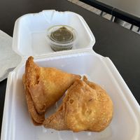Vegetable samosas  at Curry Pizza in Bricknell