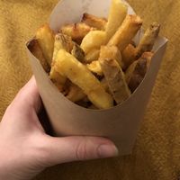 Fresh fries  at Green Farmer's in Paris