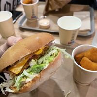green chicken burger  #Veganuary at Green Farmer's in Paris