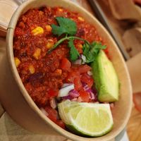 Chili sin carne at Green Farmer's in Paris