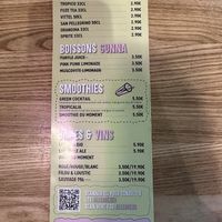 Menu  at Green Farmer's in Paris