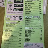 Menu  at Green Farmer's in Paris