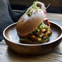 Buddha burger   at Elektra - Himalayan Alchemy House in Fitzroy