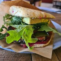 Vegan panino at Café Panther in Hamburg