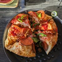 Vegan build your own pizza at Taranto's Pizzeria in Powell