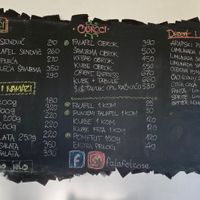 Full menu. The vegan options are marked with the green dot and some of the other options can also be modified to be vegan. Posno is the key word to use. at Falafel Coše in Belgrade