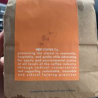 Ethiopian Coffee bag at Hey! Cafe in New Orleans