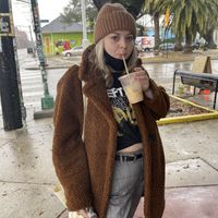 Danielle enjoying the iced coffee. at Hey! Cafe in New Orleans