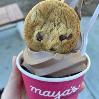 choc soft serve  at Maya's Cookies in San Diego