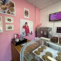 inside & photo of Maya (black & woman owned)   at Maya's Cookies in San Diego