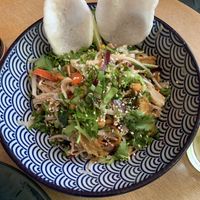 Stir fry noodles with 10 vegetables and tofu. Fresh and tasty, but not as much flavour as we would’ve liked.  at HANH Cafe & Market in Kyiv