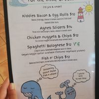 Menu page 5 at Codie's Place in Agnes Water