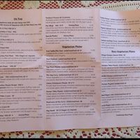 Menu at Indian Express in Hahndorf