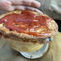 Vegan and gluten free creamy mushroom pie  at All Things Sweet Bakery in Lawnton