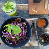 Traditional mexican breakfast  at Líquido y Sólido in Tulum