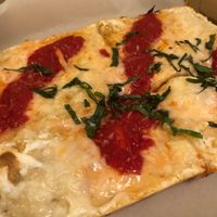 Cheese pizza at Boxcar Pizza in Portland