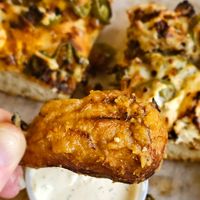 Vegan drumsticks (Vampire Killer Sauce) at Boxcar Pizza in Portland