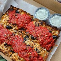 Four minute mile +2 sides of ranch at Boxcar Pizza in Portland