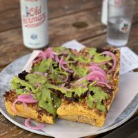 Steak pizza   at Boxcar Pizza in Portland