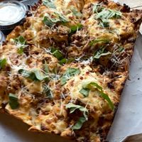 The very popular Bianca, it was good but I prefer the red sauce pizzas!  at Boxcar Pizza in Portland