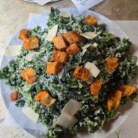 Large Kale (huge portion. More than enough for two people!) at Boxcar Pizza in Portland