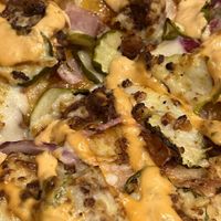 Cheeseburger Pizza  at Boxcar Pizza in Portland