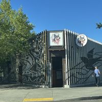 Outside  at Boxcar Pizza in Portland