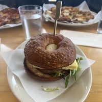 Plain Bagel Vegan Egg & Cheese Sandwich w/ Beyond Meat Patty  at New Cascadia Traditional in Portland