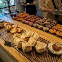The range, usually they have donuts and croquette burger always available at Morethan Bakery in Tokyo