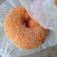 Vegan cinnamon sugar donut at Morethan Bakery in Tokyo