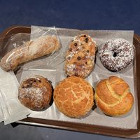 all vegan apart from bottom middle (vegetarian cheese bun)  at Morethan Bakery in Tokyo