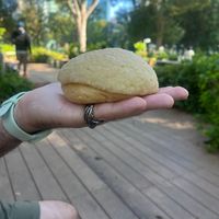 melon bread at Morethan Bakery in Tokyo