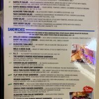 Menu at Mel's Drive-in in Santa Monica